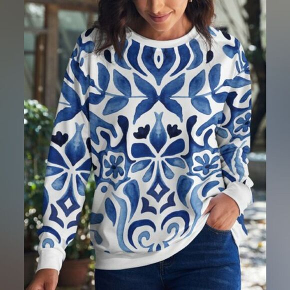 Pixie Lady Crewneck Sweatshirt sz Med - Picture 2 of 11